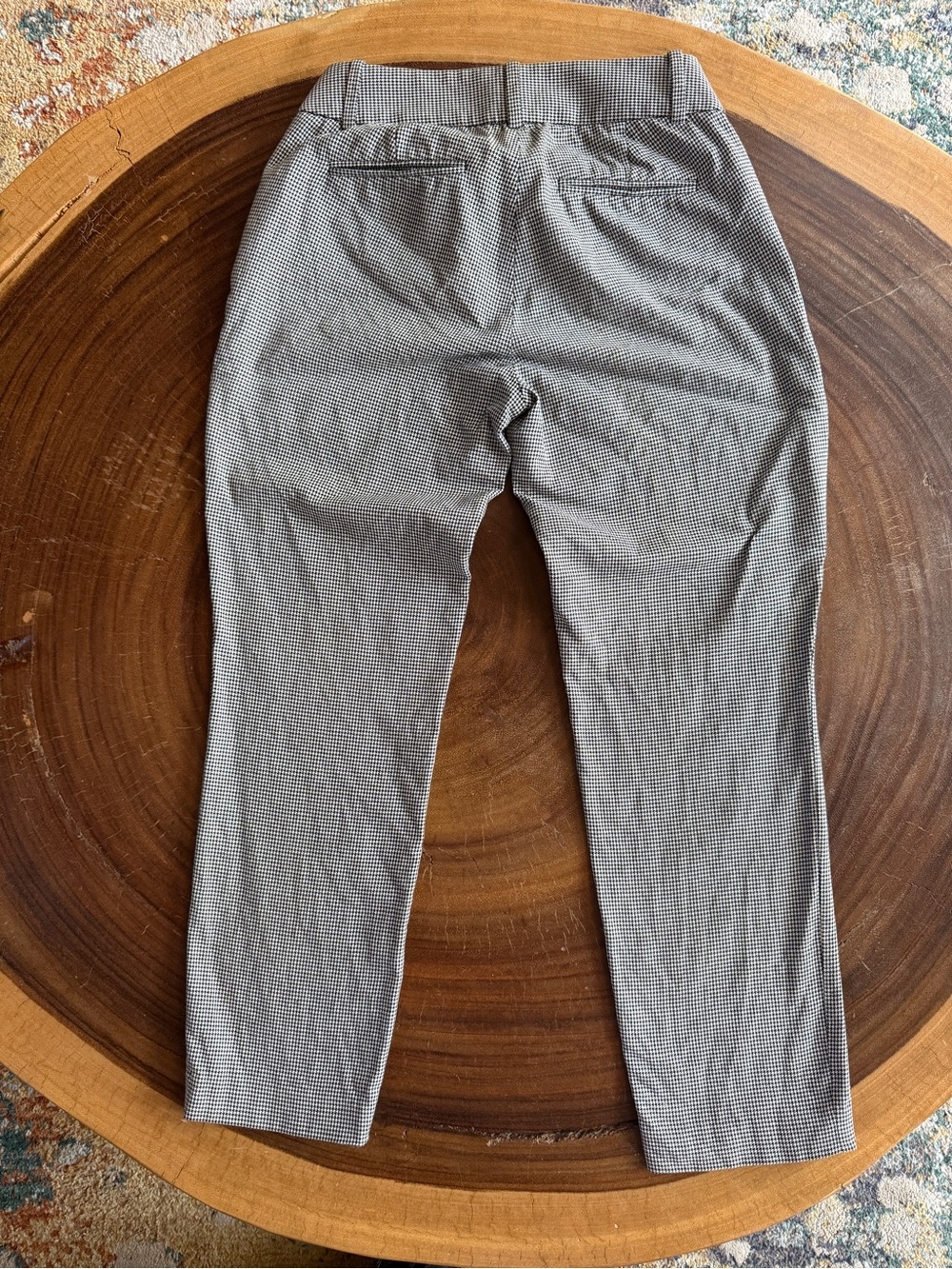 Set of 2 J.Crew Women’s Navy Black-White Houndstooth Stretch Ankle Pants 00 - Picture 6 of 9
